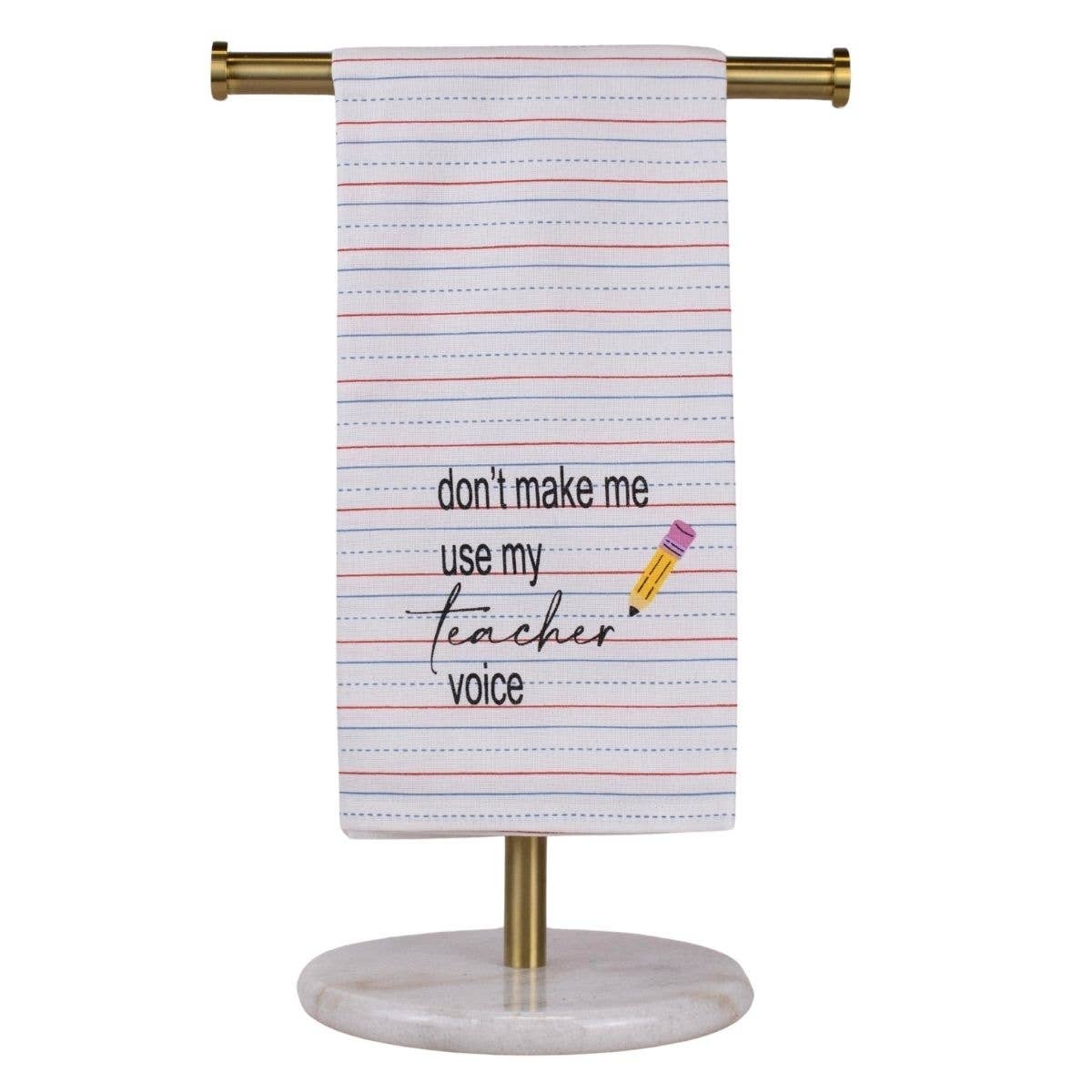 The Royal Standard - Teacher Voice Hand Towel   White/Multi   20x28
