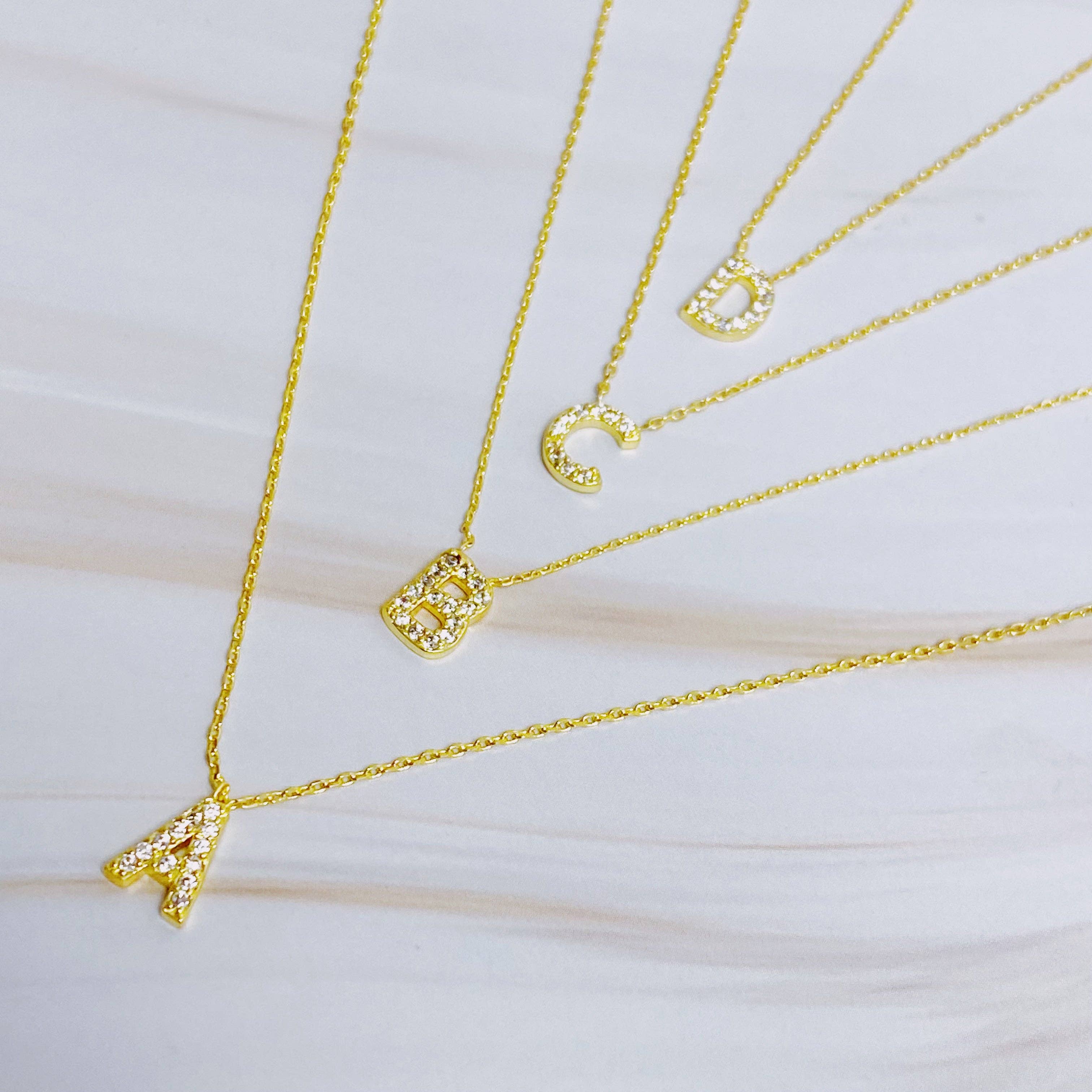 Ellison+Young - Understated Beauty Initial Necklace: B
