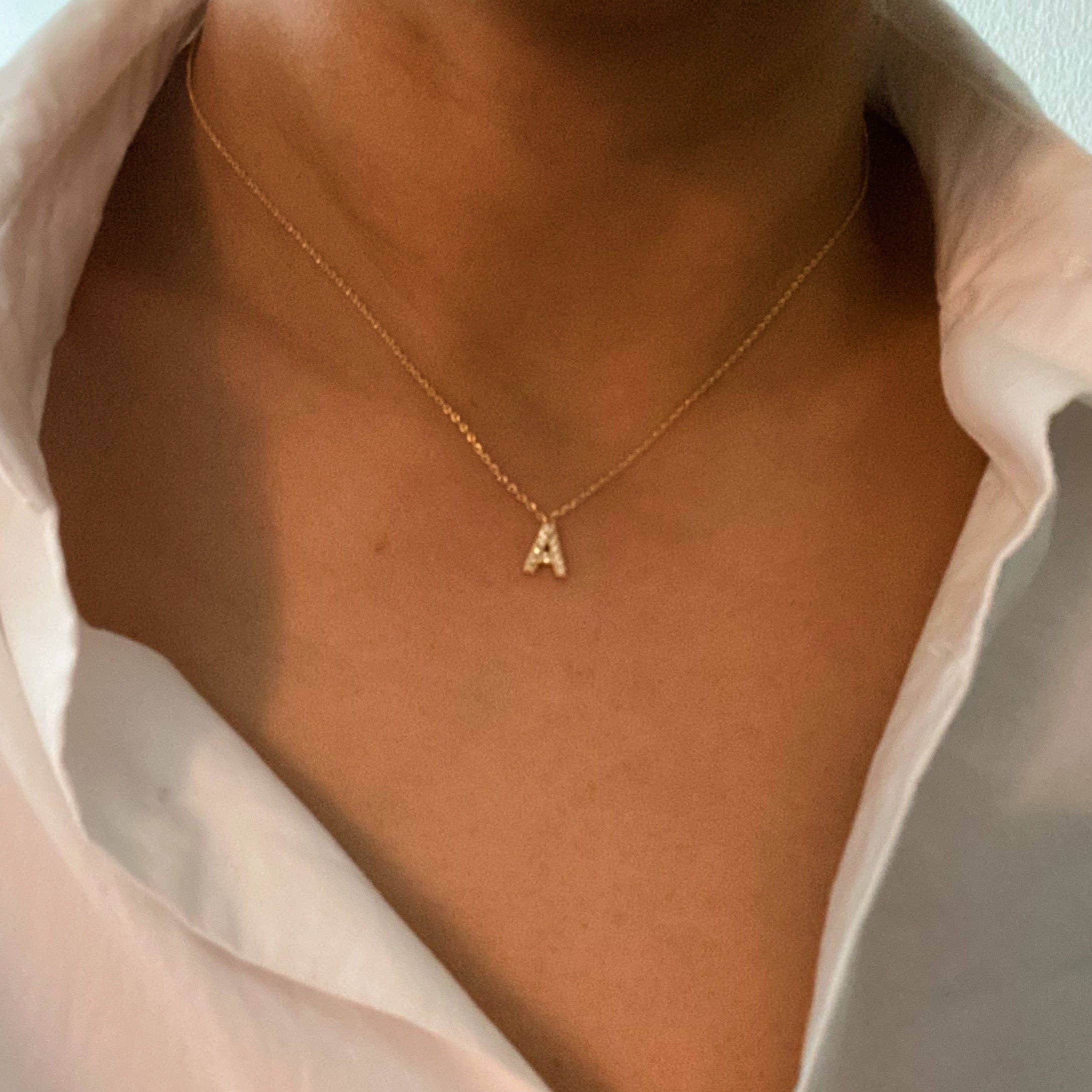 Ellison+Young - Understated Beauty Initial Necklace: S