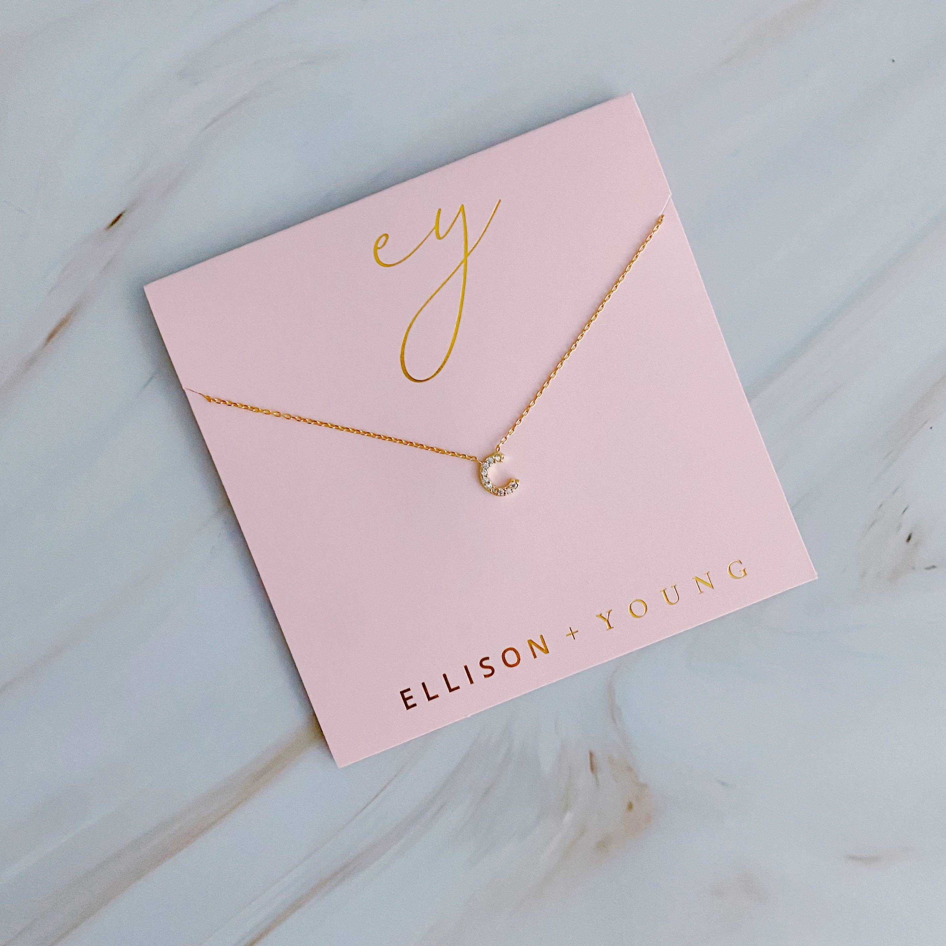 Ellison+Young - Understated Beauty Initial Necklace: G