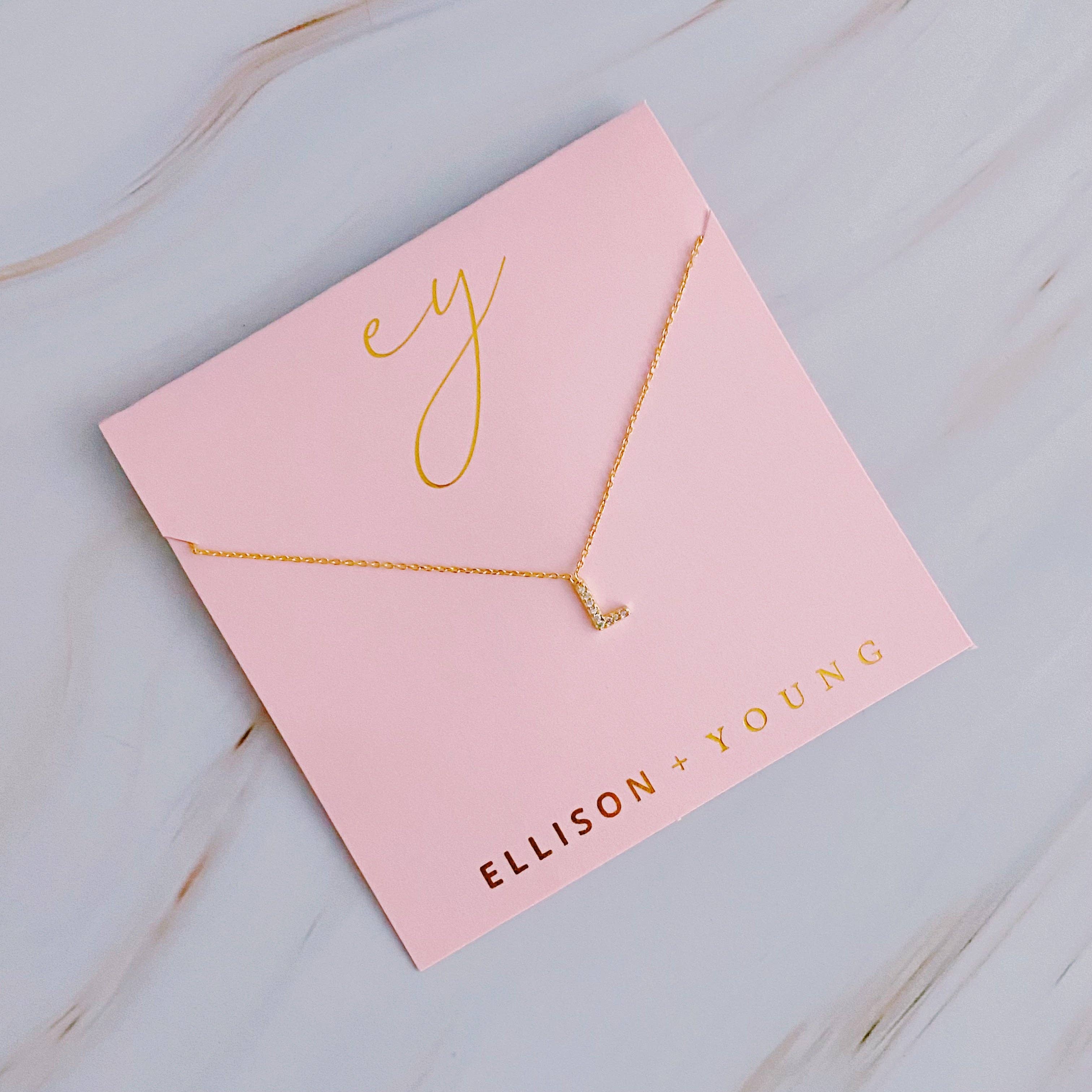 Ellison+Young - Understated Beauty Initial Necklace: C