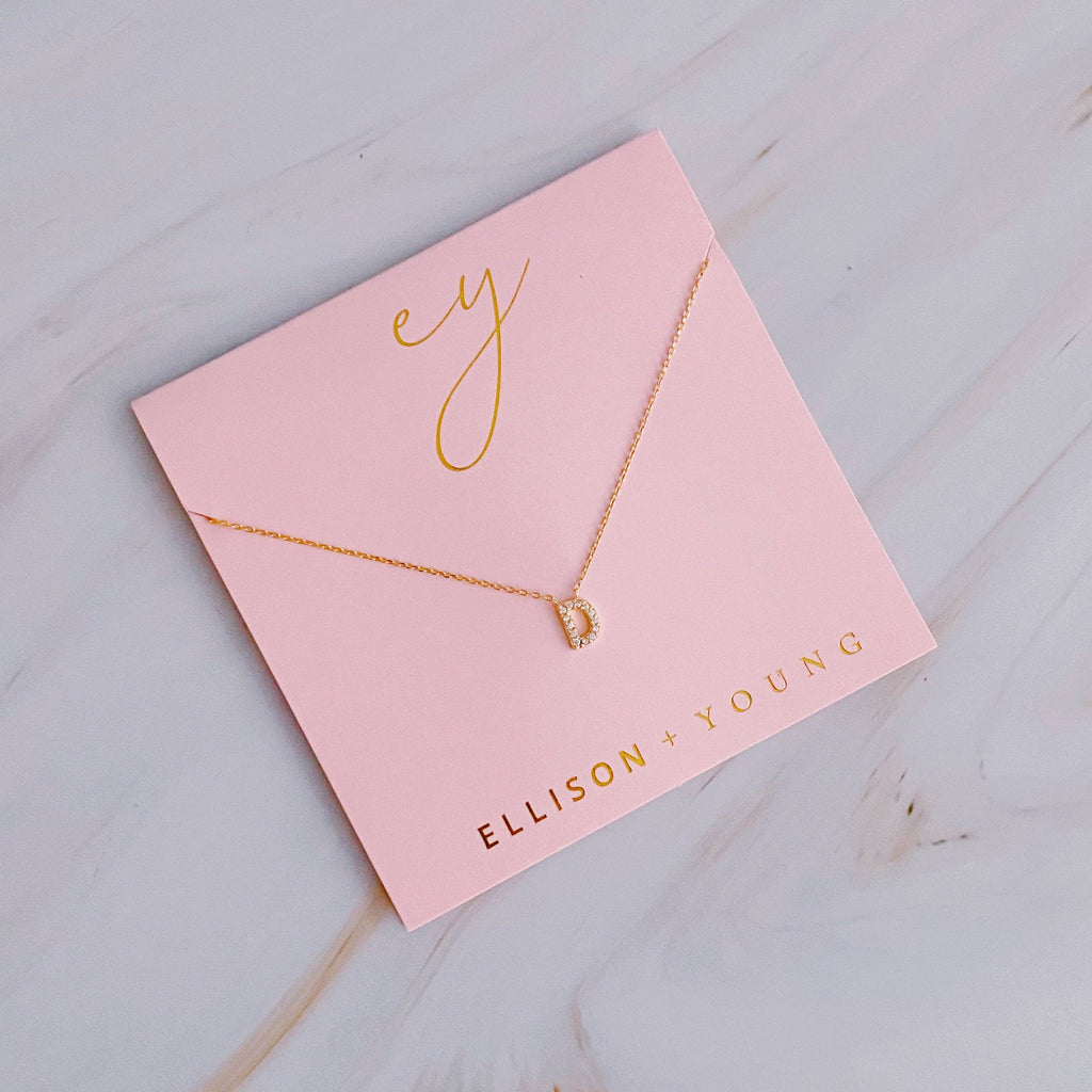 Ellison+Young - Understated Beauty Initial Necklace: R