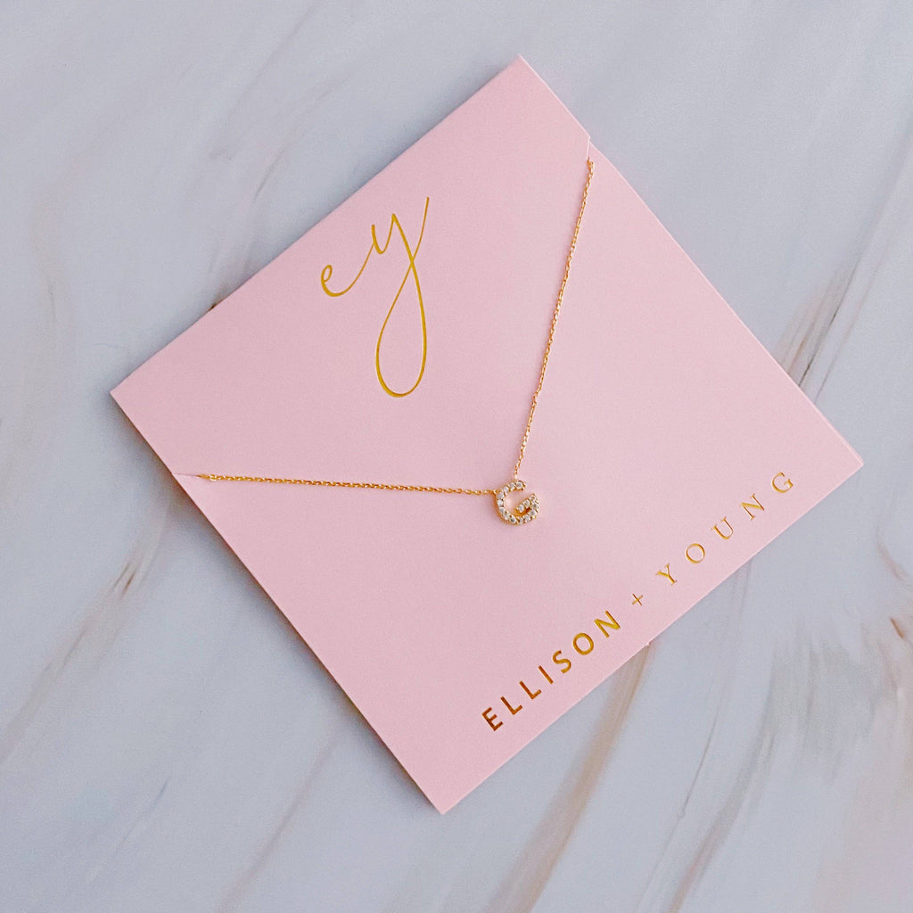 Ellison+Young - Understated Beauty Initial Necklace: B