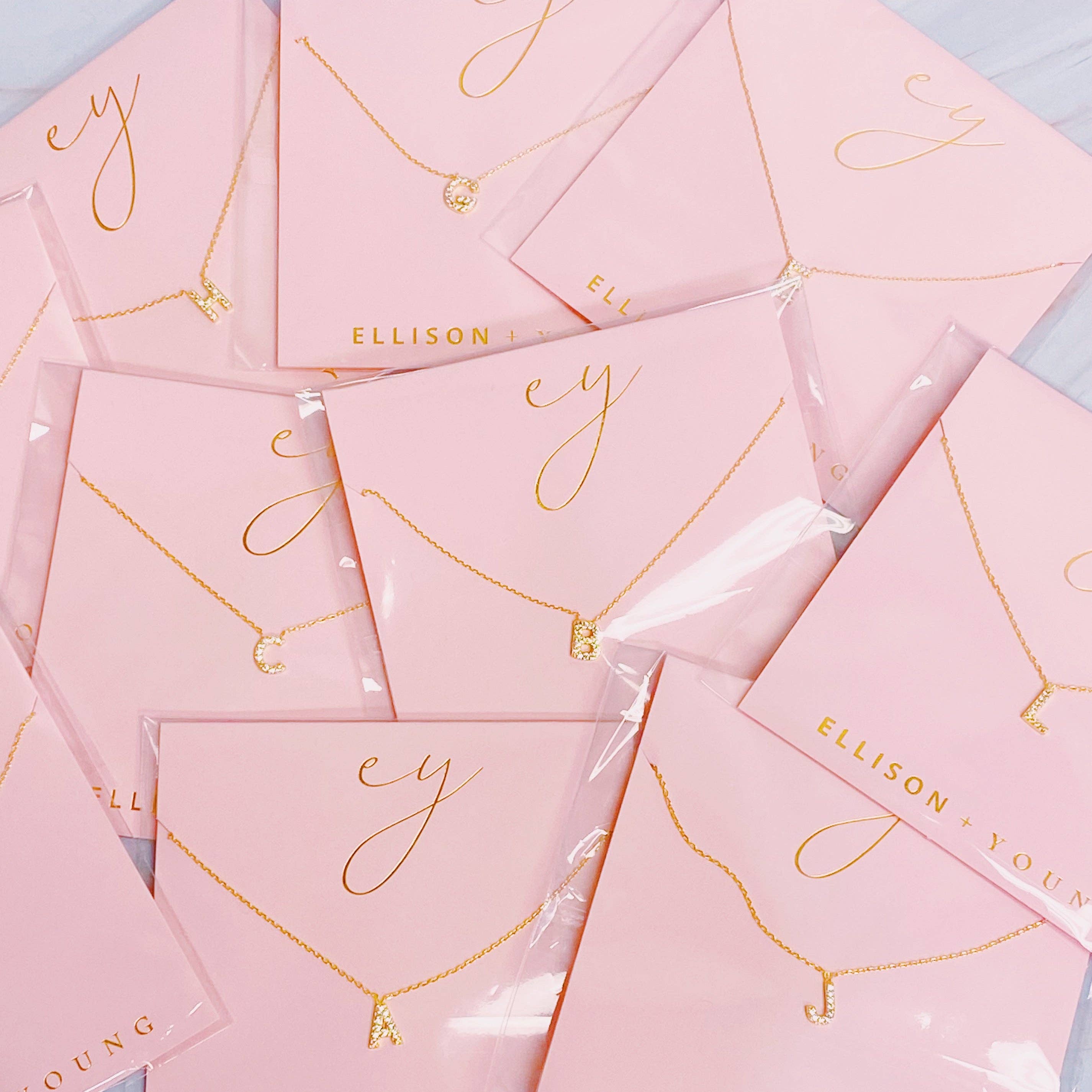 Ellison+Young - Understated Beauty Initial Necklace: B