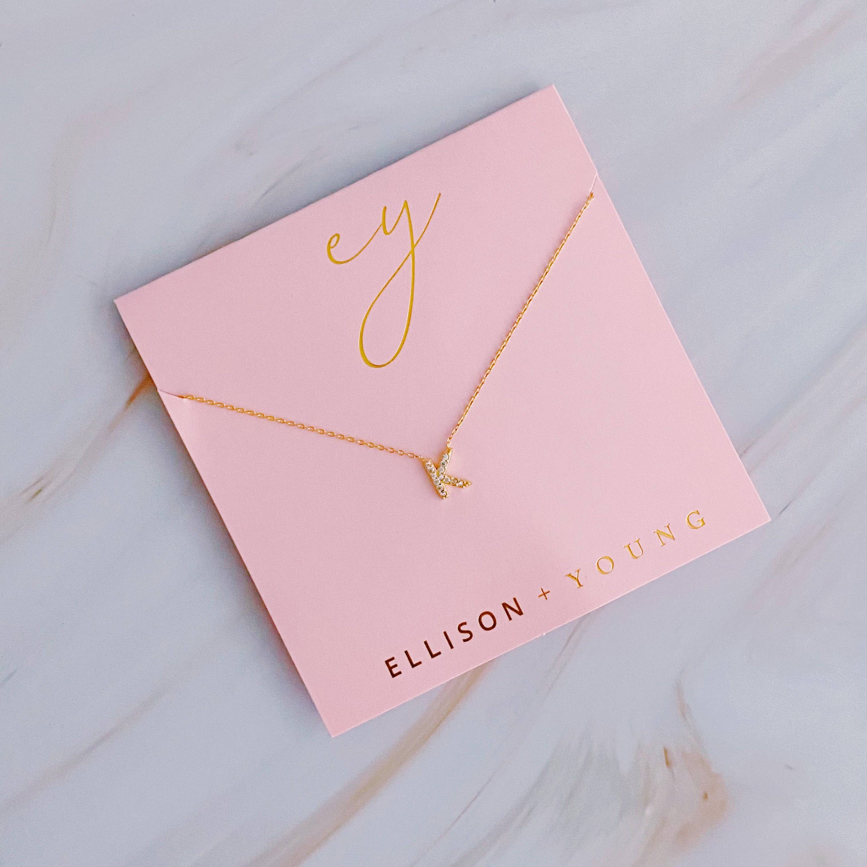Ellison+Young - Understated Beauty Initial Necklace: B