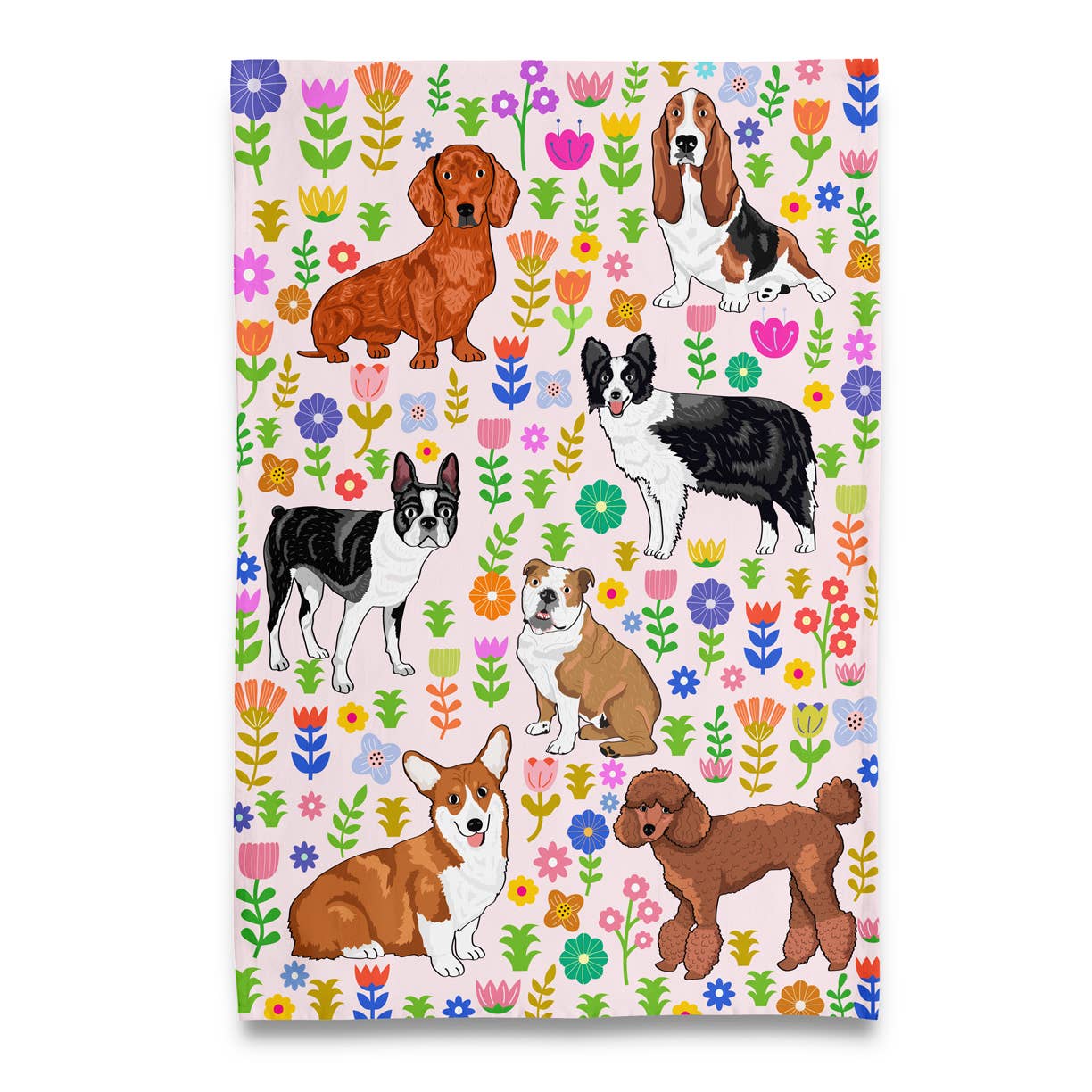 Naked Decor - Spring Puppy Dogs Tea Towel