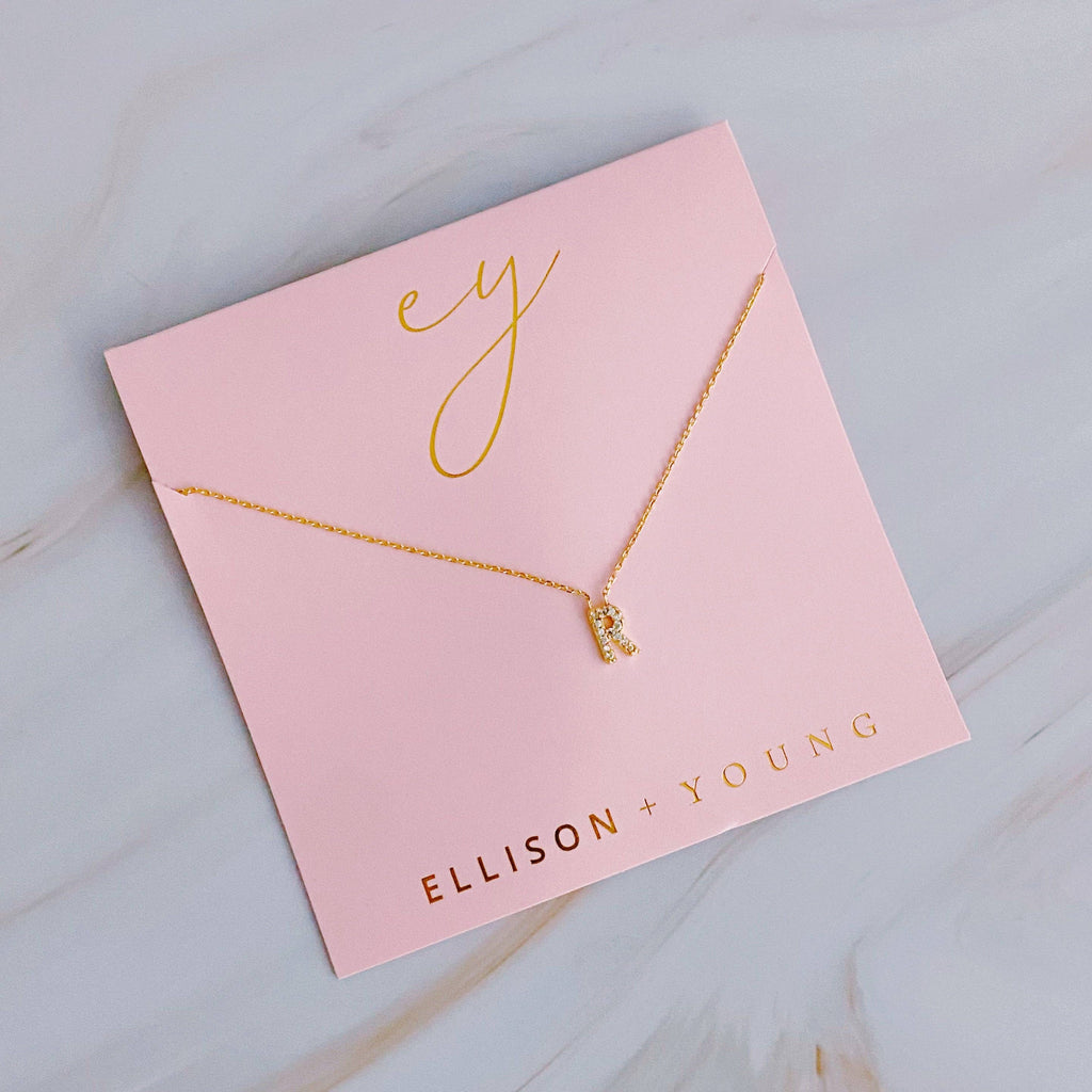 Ellison+Young - Understated Beauty Initial Necklace: E