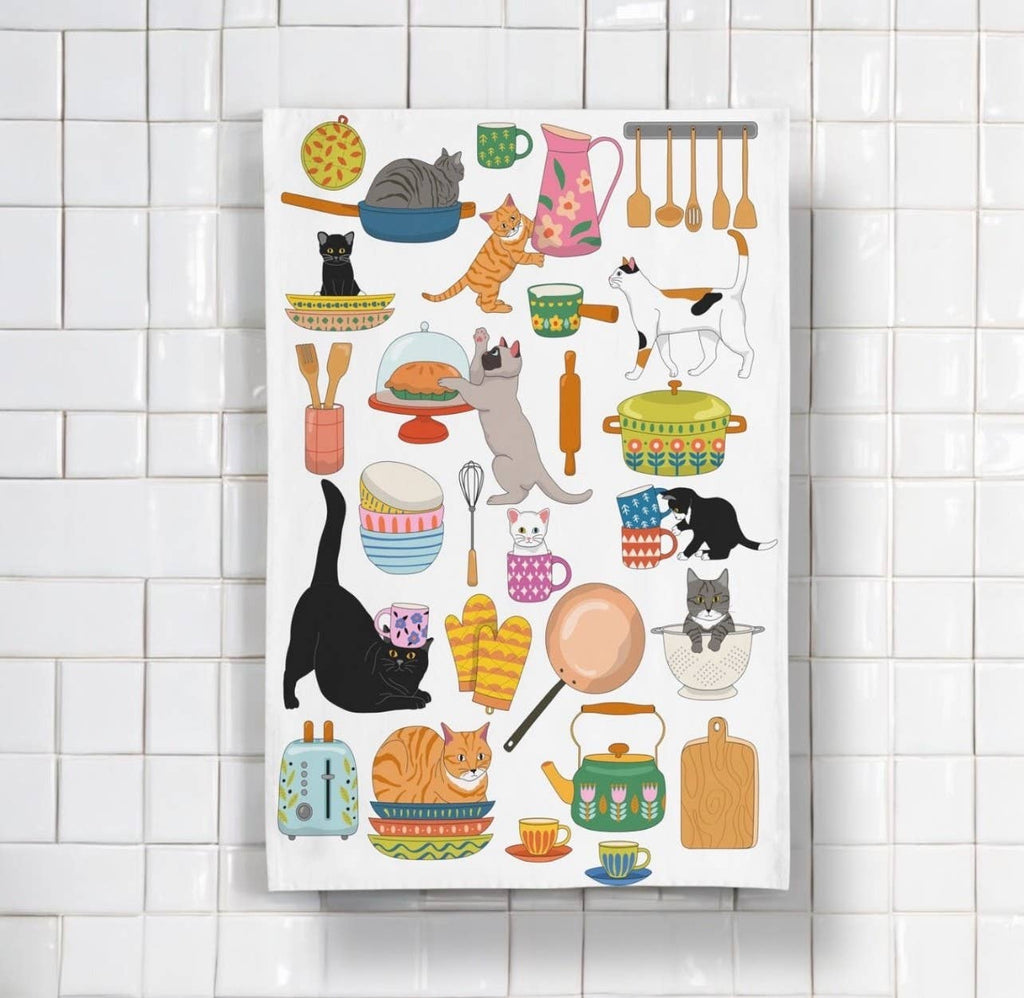 Naked Decor - Kitty Cats in the Kitchen Tea Towel