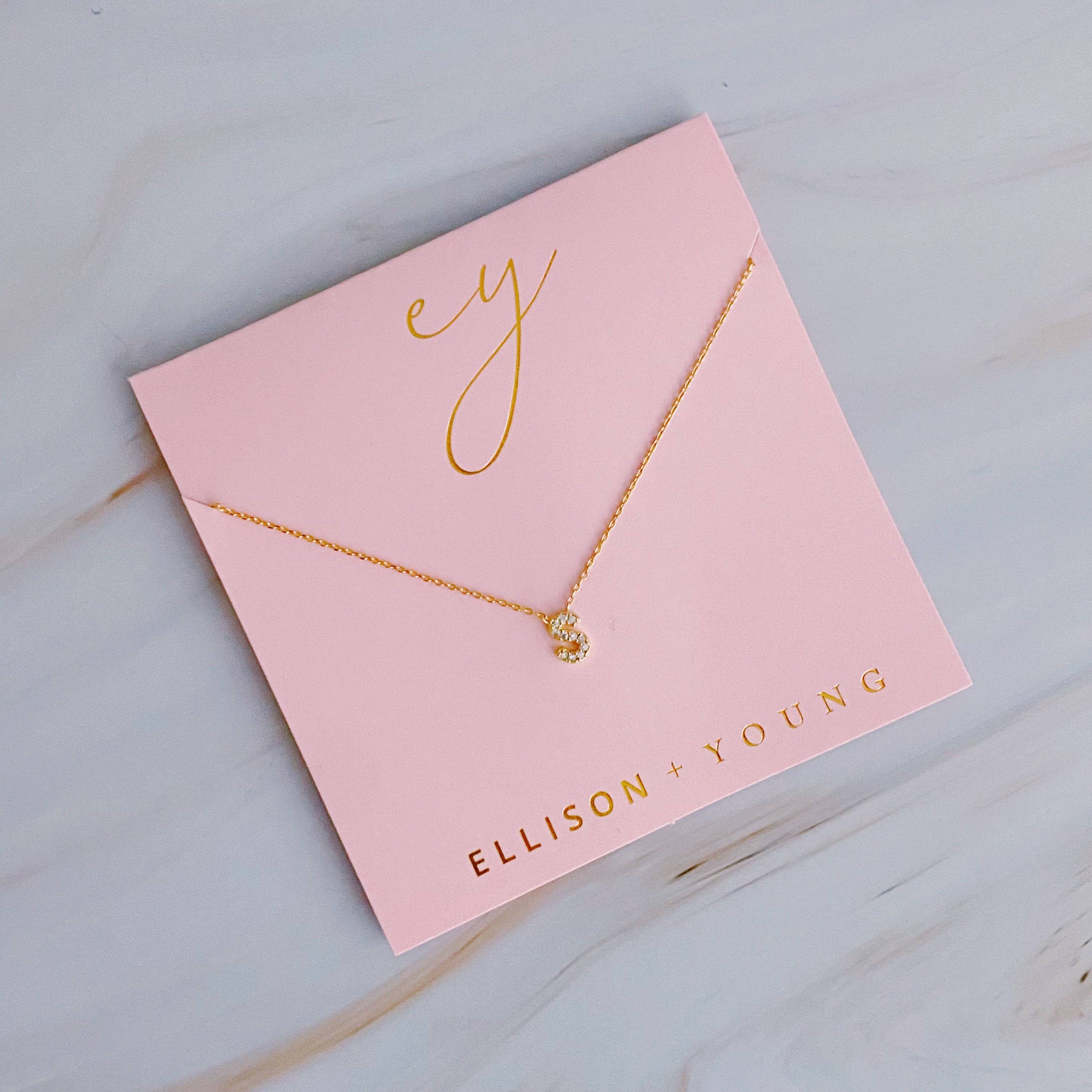Ellison+Young - Understated Beauty Initial Necklace: A