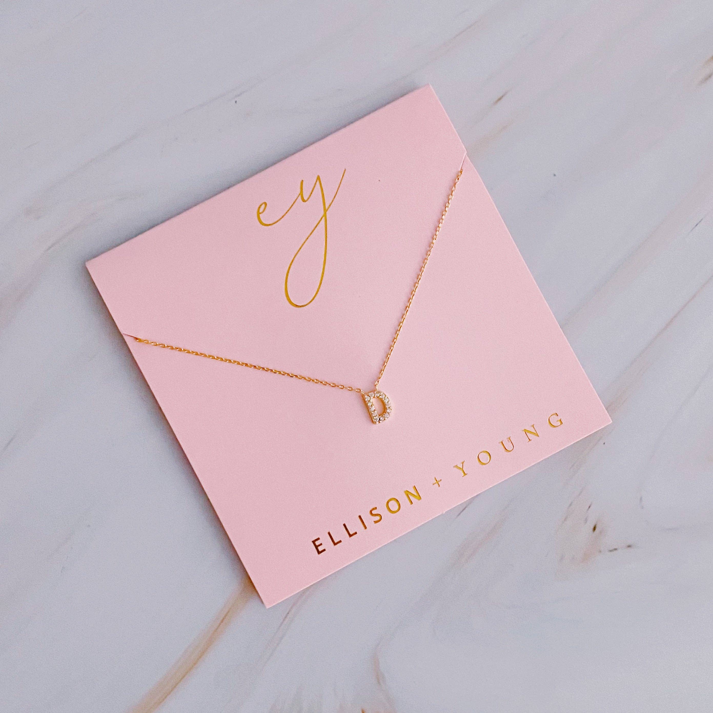 Ellison+Young - Understated Beauty Initial Necklace: G