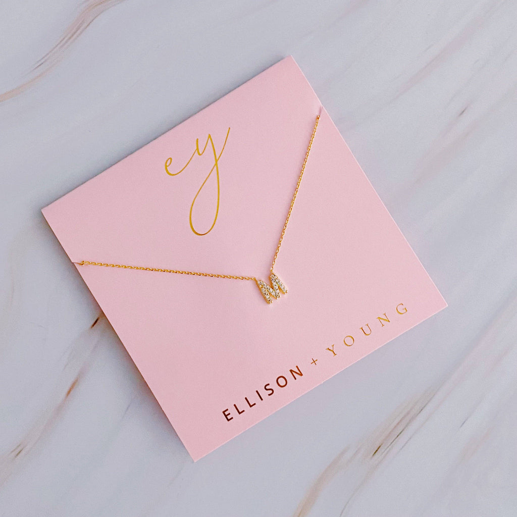 Ellison+Young - Understated Beauty Initial Necklace: A