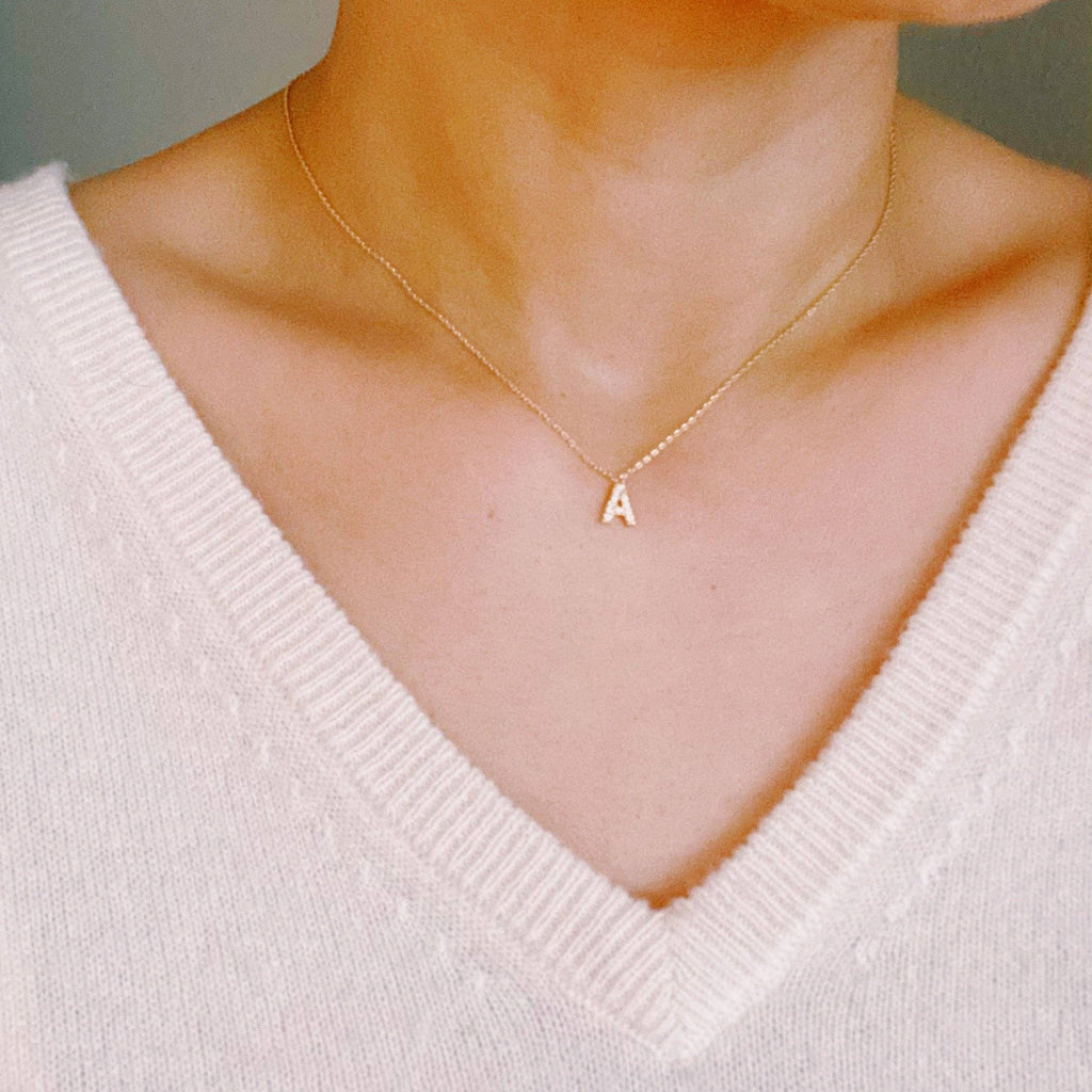 Ellison+Young - Understated Beauty Initial Necklace: B
