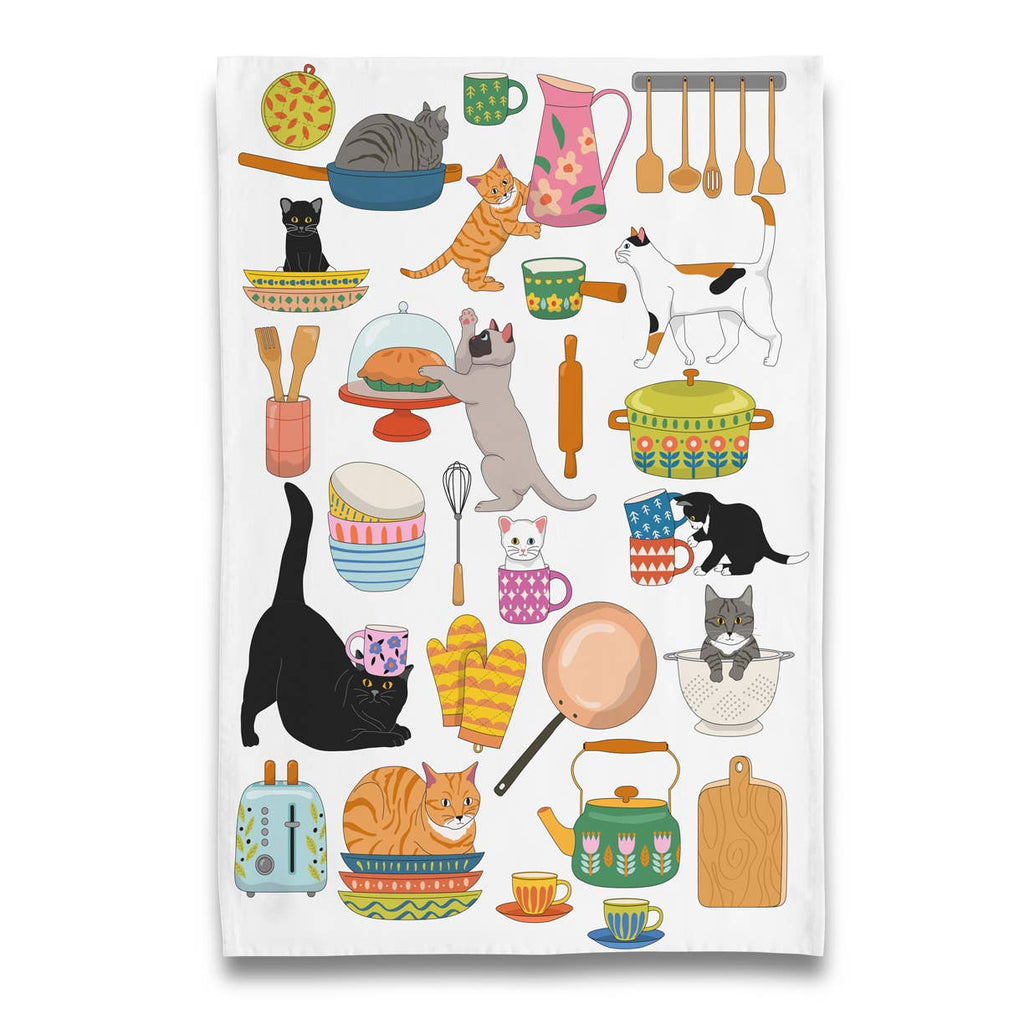 Naked Decor - Kitty Cats in the Kitchen Tea Towel