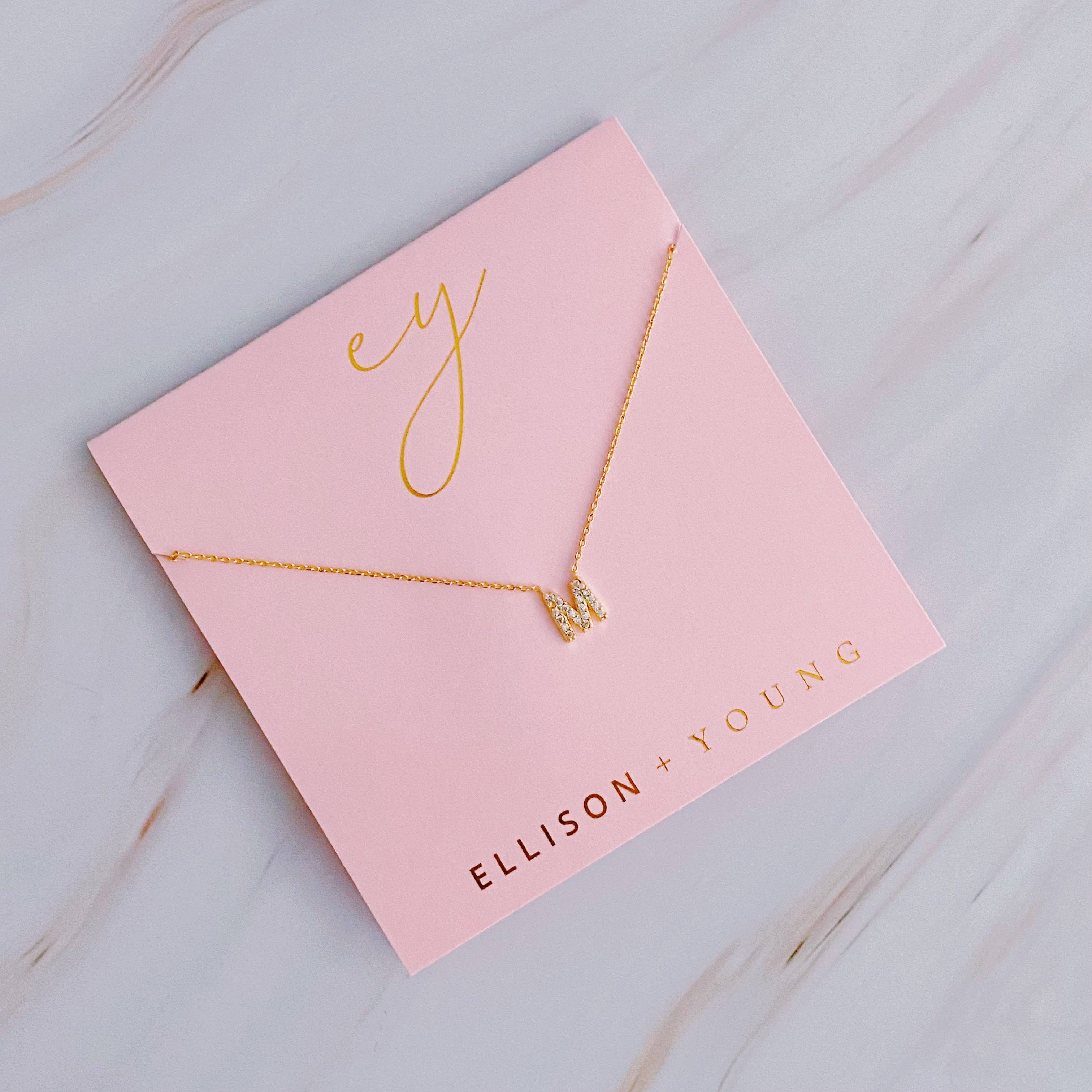 Ellison+Young - Understated Beauty Initial Necklace: B
