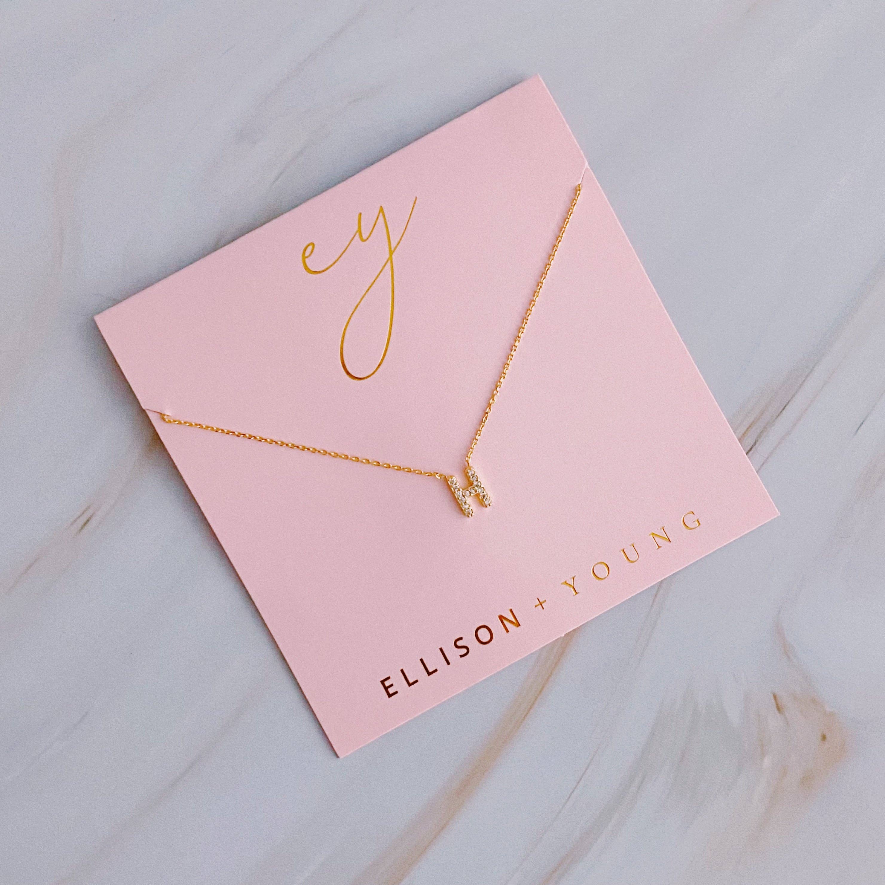 Ellison+Young - Understated Beauty Initial Necklace: J